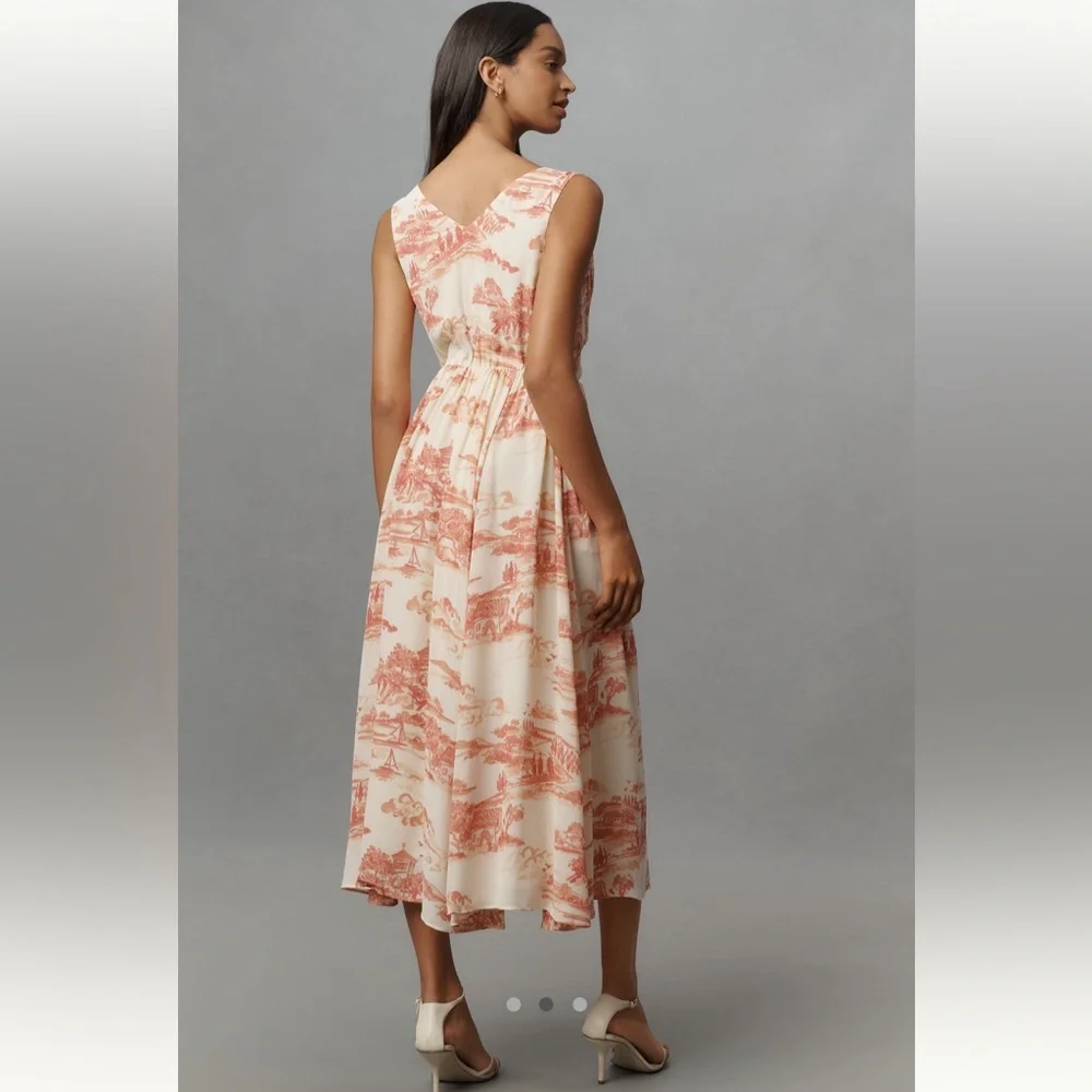 Reformation Farah Sleeveless V-Neck Midi Dress - Picture 2 of 7